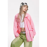 Unisex Jacket Stand Collar Coat for Men and Women Loose Jacket